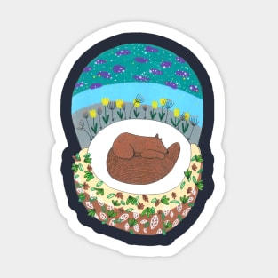 Bear Under The Stars Sticker